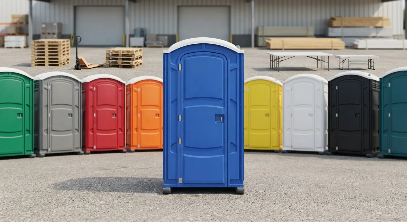Portable restroom units delivered on a Revere, MA work zone